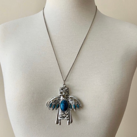 Vintage Native American Inspired Pendant Necklace - Picture 2 of 3